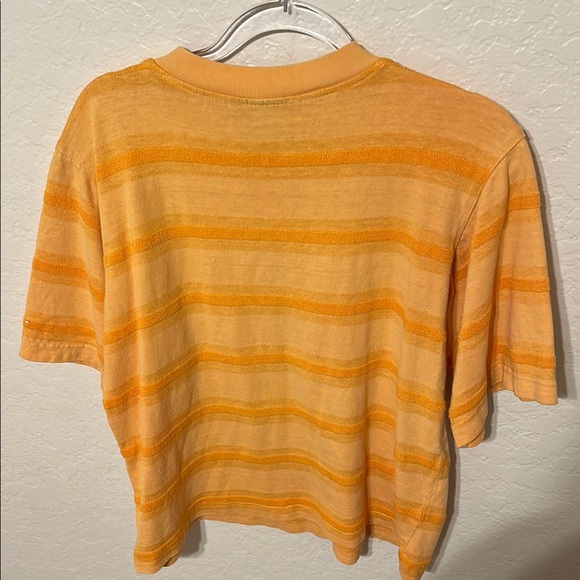 🪞Rockpool Striped Orange Women's Blouse with Pocket size S GUC - Picture 6 of 6